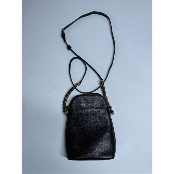 Rare MICHAEL Michael Kors Jet Set Charm Chain Phone Crossbody Black Leather - Picture 10 of 11